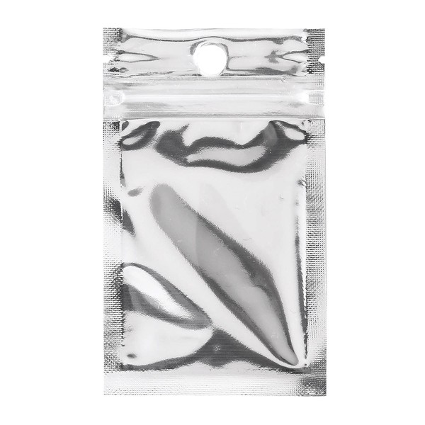 SCIOLTO Aluminum Bags, Pack of 100 with Zipper, [Width 2.4