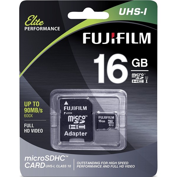 Fujifilm Elite 16GB microSDHC Class 10 UHS-1 Flash Memory Card