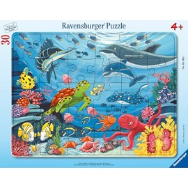 Ravensburger Children's Puzzle - Down in the Sea - 30-48 Pieces Frame Puzzle for Children from 4 Years