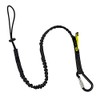 BearTOOLS Tool Lanyard with Aluminum Screw Lock Carabiner and Adjustable Loop End, Standard Length, Maximum Weight Limit 8KG / 17.6lb, Fall Restraint with Shock Cord Stopper, 1 Pack (Black 0921S)
