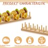 Pinkunn 4 Pcs Bamboo Taco Tray Holder Holds 8 Rack