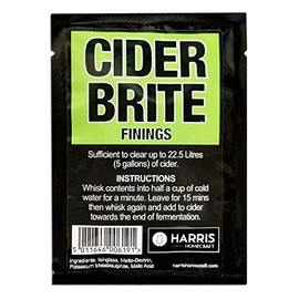 Harris Homecraft Cider Brite Sachet - Cider Finings - Treats 5 gallons (22.5 litres) - Quick and Effective