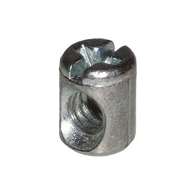 1/4"-20 Thread Cross Dowel Barrel Nuts (10 Pack), 1/2" High