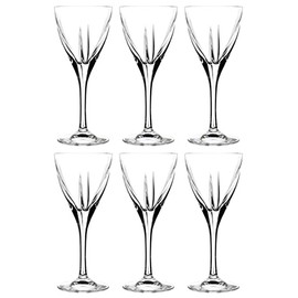 Barski Wine Glass - Goblet - Red Wine - White Wine - Water Glass - Stemmed Glasses - Set of 6 Goblets - Crystal like Glass - 7.25 oz. Beautifully Designed Made in Europe