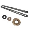 Electric Bike Sprocket Set Gold 11 Teeth Sprocket 114 Links