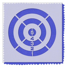 Stencil Stop Thick Bullseye Target Stencil - 18 x 18 inches - Reusable Stencils for Painting on Wood, Walls, Fabric & Rocks - Durable 14 Mil Mylar Plastic for DIY Crafts & Art Projects