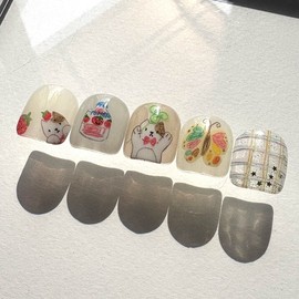 [Ar] Tomato Friend Handmade Nail Tip Drawing Nail Art Specialist / [아르] 토마토친구 수제네일팁 드로잉네일아트 전문
