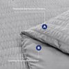 HYMOKEGE Light Grey Duvet Cover King Size, Ultra Soft 3-Piece