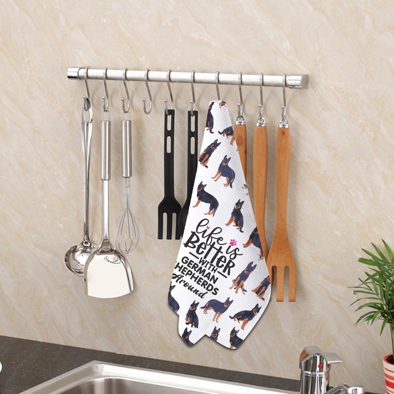 PXTIDY German Shepherd Kitchen Towel Life is Better with German