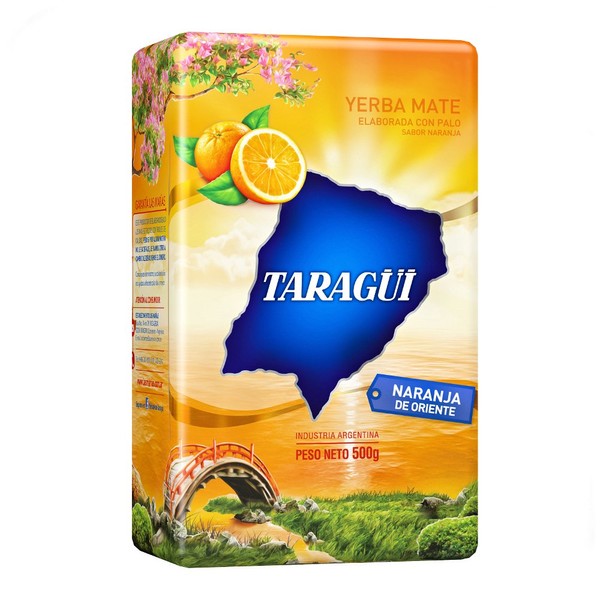 Taragui Mate Orange Flavor Tea Leaves 17.6 oz (500 g)