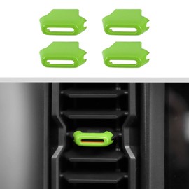 JWWY for Bronco Center Console Air Conditioning Vent Adjustment Device Decoration Cover Trim Compatible with Ford Bronco Interior Accessories 2021-2026+ 4PCS Green