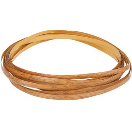 GORGECRAFT 8 mm x 10 m Rattan Weave Material Webbing Basket Weave Reed Synthetic Rattan Woven Furniture Repair Kit Plastic Pipe Attachment for Garden Patio Chair Supply Gold