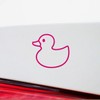 Decal Stickers of Rubber Duck Ducky Bath Toy 1 (Pink)