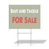 Weatherproof Yard Sign Bait and Tackle for Sale B Grey