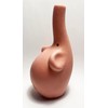 Stylish Pink Elephant Trunk Textured Ceramic 6 Inch High Bud