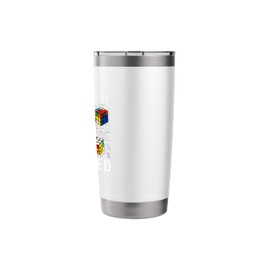 Leave No Cube Unsolved Funny Speed Cubing Math Stainless Steel Insulated Tumbler