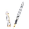 Asvine V126 Vacuum Filling Fountain Gold Plated Fine Point, Clear