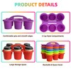 RAUVOLFIA 6 Pack Classroom Caddy Storage Basket with Handle, Plastic