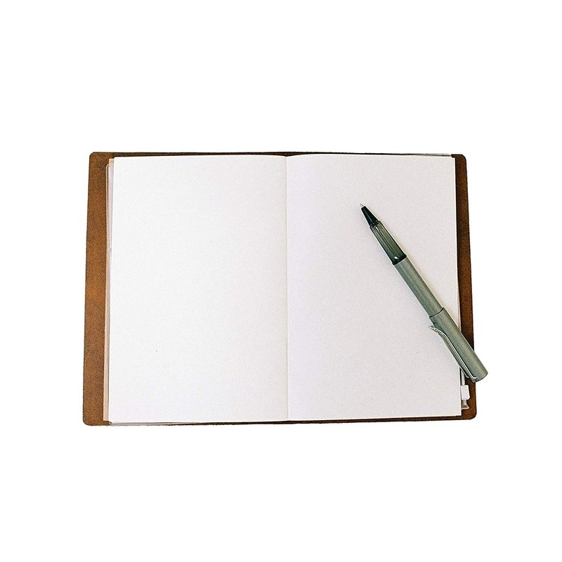 Collasaro Leather Notebook, Genuine Leather, Notebook, Journal, A5 Size, Red