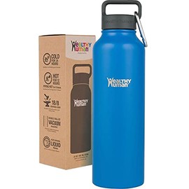 Healthy Human 40oz Insulated Stainless Steel Water Bottle Stein Cold 24 Hours/Hot 12 Hours - Red Hot