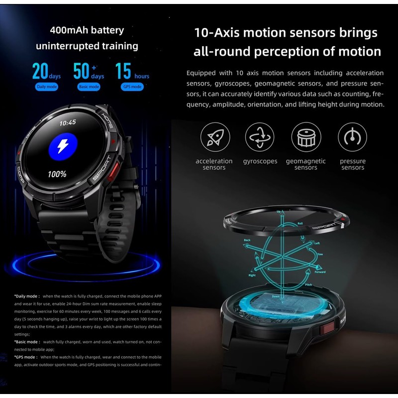 Mibro GS Active Smartwatch, 1000 nit, High Brightness AMOLED Display,