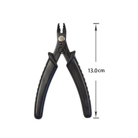 Professional Hair Pliers Crimping Plier for Beading Micro Nano Ring Hair Extensions Opener and Removal Tool (Black 2-Hole)