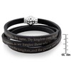 West Coast Jewelry Lord's Prayer Leather Wrap Bracelet - 7.5