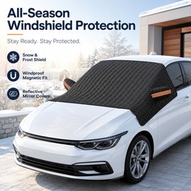 Magnetic Windshield Cover for Ice & Snow – 4-Layer Oxford Cloth Protection for Winter Parking