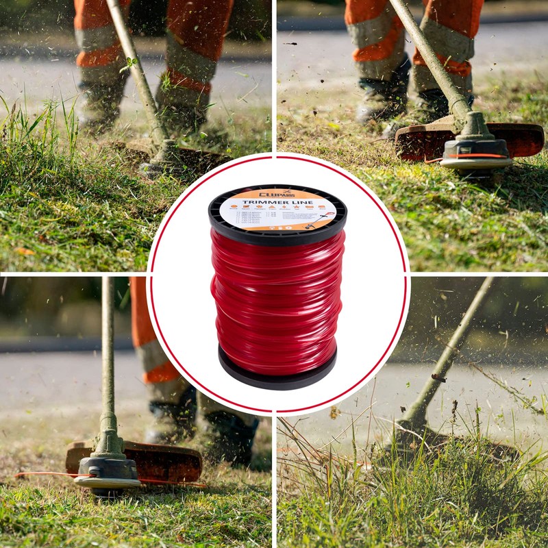 Cluparis 5-Pound Heavy Duty Square Trimmer Line .155-inch-by-492-ft Commercial String