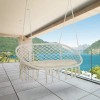 Unbranded 2-Person Double Macrame Hammock Swing Chair with Cushion for