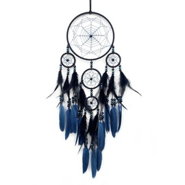Donko Dream Catcher Blue and Black Dream Catcher Large Dream Catcher for Wall Hanging Handcrafted Dream Catchers Feather Ornaments for Home Decoration