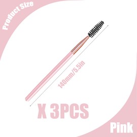 Eyelash Brush, Pack of 3 Eyelash Separator, Eyelash Comb Eyebrow Brush, Eyebrow Brush with Fixed Angle, Mini Eyelash Brush, for Combing and Extending Eyelashes