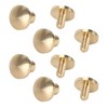 50 Set Brass Rivets Kit DIY 8mm Slot Screw Decorative
