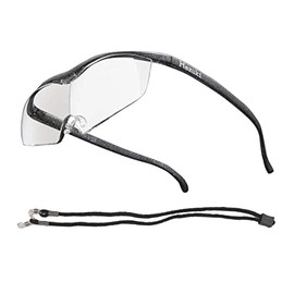 Hazuki Loupe Large 1.85x Clear Lens (9 Colors in Total) with Neck Hanging Strap (Black Gray), Birthday Gift