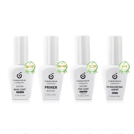 Cherimoya Juego Deshidratador de Primer para Uñas 4 Piezas 15ml