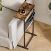 IRCPEN C Shaped End Table, Side Table for Sofa, Small