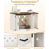 Hzuaneri Cat Litter Box Enclosure, Hidden Litter Box Cabinet Furniture