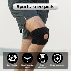 Knee PainRelief Brace, 2025 Neue Kniebandage zur ​​Belastungsreduktion​​, Verstellbare Knieunterstützung, Atmungsaktive Knie Schiene, ​​Stabilisierende Kniehilfe(2pc)