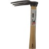 SHW-FIRE 3-prong hook and double hoe, wide and heart leaf