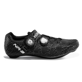 ROCKBROS Cycling Shoes Men Women with Nylon Sole, Breathable Road Cycling Shoes Compatible with SPD-SL & Look KEO Cleats, Cycling Shoes with Screw Lock & Ergonomic Design, black, 43 EU