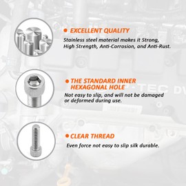 FullFun 360PCS M2.5 x 4/6/8/10/12/16/20/25mm Hex Socket Head Cap Screw Bolts Nuts and Washer Assortment Kit, 304 Stainless Steel Metric Screws with Allen Wrench, Allen Socket Hex Drive Machine Screws