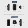 Mic (2 TX +1 RX+ Charging Case), Wireless Lavalier Microphone,