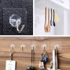 YIKUER Transparent Adhesive Hooks 30 lb(Max), Waterproof and Oilproof Reusable