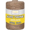 Creative Deco 328 Feet Jute Twine Rope String Natural Brown