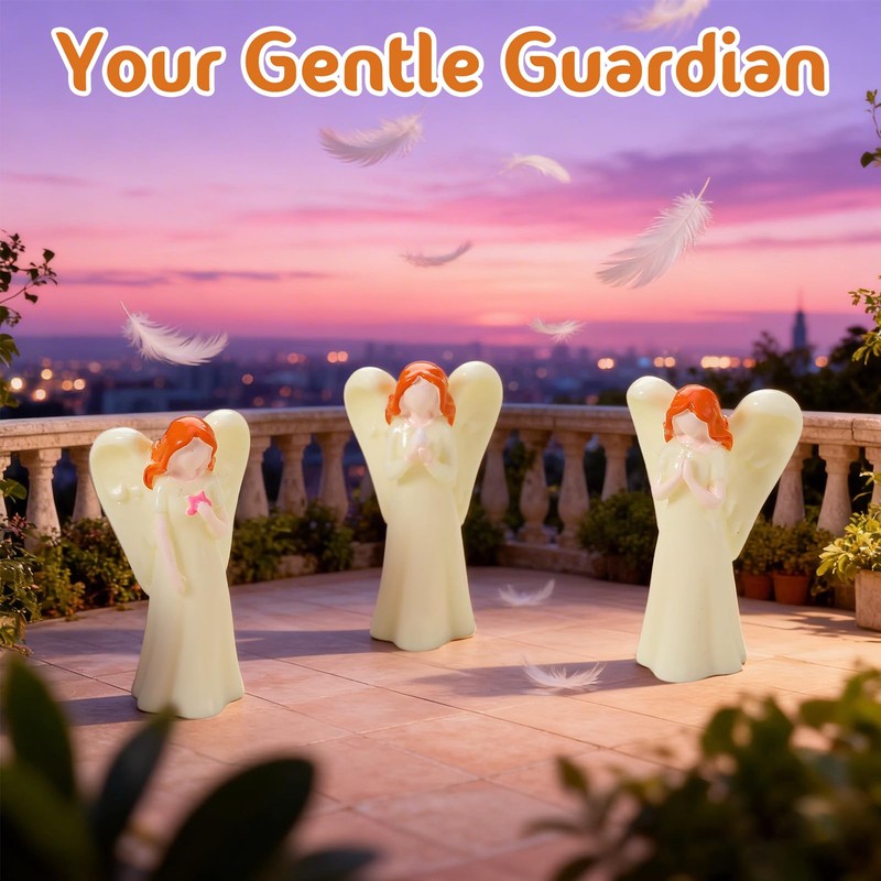 GGSTDDUP 30 Pcs Mini Guardian Angel Figurines Small Tiny Resin