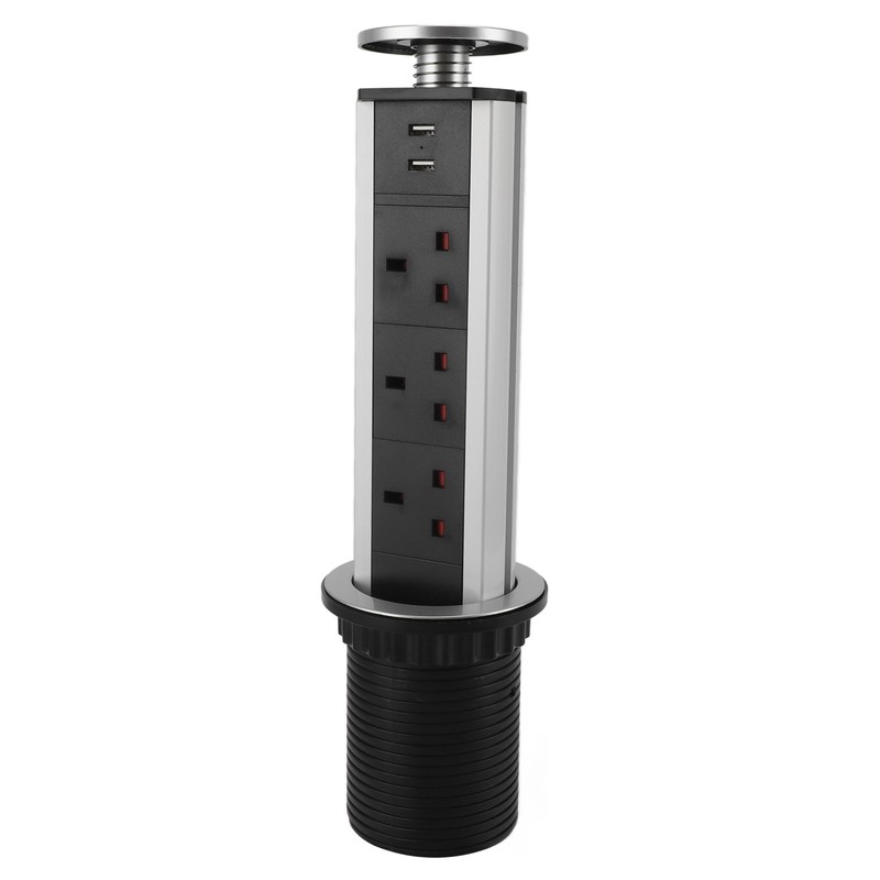 Pop Up Outlet Socket Recessed Retractable Power Strip Charging Station