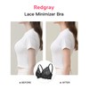 Redgray Minimizer Bras for Women Full Coverage Embroidered Lace Unlined