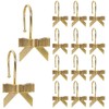 CTOHN 12-Piece Gold Bow Shower Curtain Hooks, Cute Metal Bows