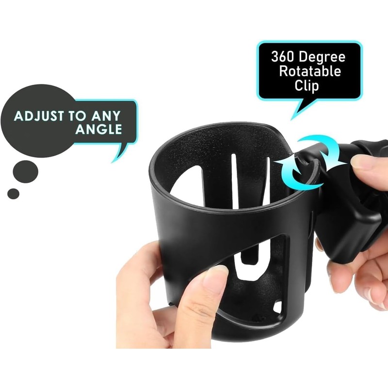 New Cup Holder Fits Most Rollators, Medline, etc. (Maximum Handle