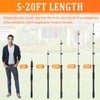 28FT Reach Telescopic Extension Pole, 5-20FT Multi-Purpose Extendable Pole with